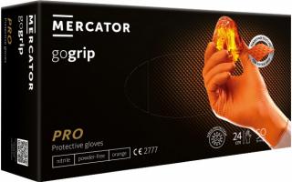 Mercator Medical gogrip jednorázové nitrilové orange (Nepudrované jednorázové ochranné rukavice)