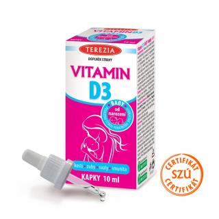 Terezia Vitamin D3 Baby od 1.měsíce 400 IU 10 ml