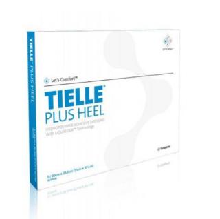 Tielle Plus Heel Obväz hydropolymérový s adhezívnym okrajom 20 x 26,5 cm, 5 ks