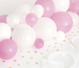 Balónová girlanda ružovo-biela 20ks
