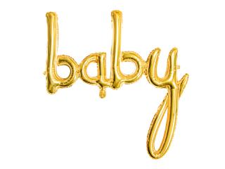 Balónový banner Baby zlatý 73x75cm