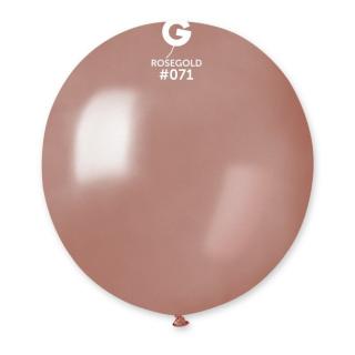 Balóny guľaté metalické ružovo zlaté 48cm 10ks