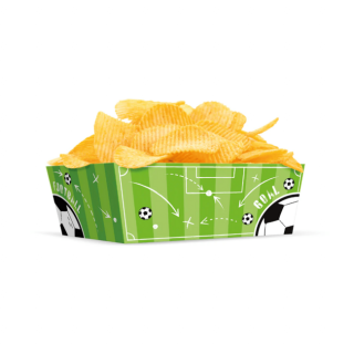 Boxy na chipsy Futbal 15x6cm 3ks