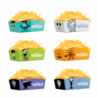 Boxy na chipsy Halloween Monsters 15x6cm 3ks