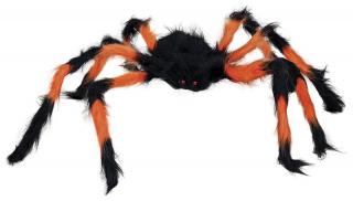 Dekoračný pavúk čierno-oranžový 75cm