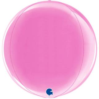 Fóliový balón guľa tmavoružová 38cm