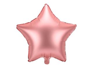 Fóliový balón hviezda saténova ružovo-zlatá 47cm