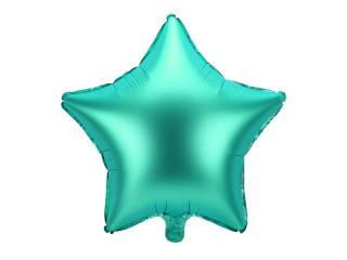 Fóliový balón hviezda zelená saténová 48cm