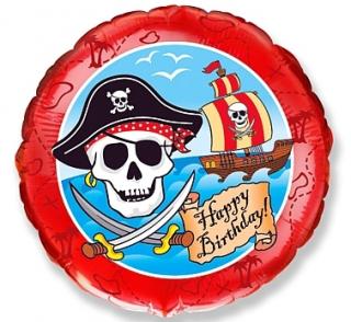Fóliový balón Pirát Happy Birthday 46cm