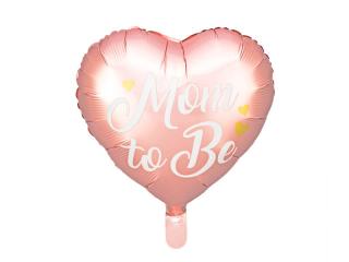 Fóliový balón srdce Mum to be ružový 35cm