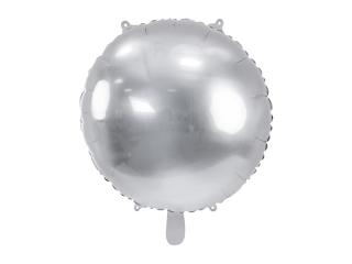 Fóliový balón strieborný okrúhly 45cm
