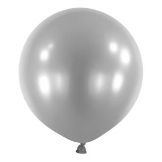 Guľatý balón strieborný metalický 61cm 1ks