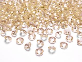 Kryštálové diamanty zlaté 100ks