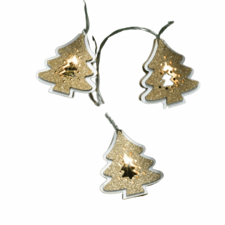 LED Sveteľná reťaz Vianočný stromček zlatý 3+5,7m