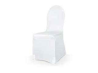Matný poťah na svadobnú stoličku biela