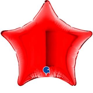 Mini fóliový balón hviezda červená 12cm