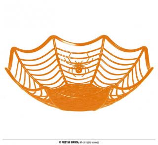 Miska oranžová pavučina 28x8cm