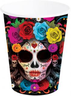 Papierové poháre Day of the Dead 240ml 6ks