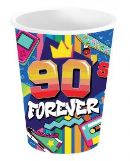 Papierové poháre Disco 90s forever 240ml 6ks