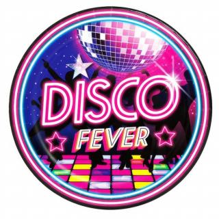 Papierové taniere Disco 80s fever 23cm 6ks