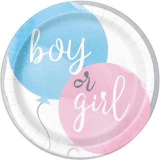 Papierové taniere Gender Reveal 23cm 8ks