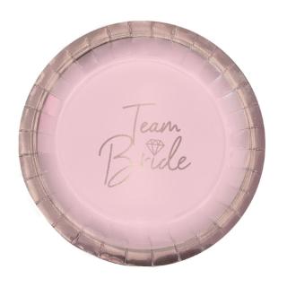 Papierové taniere Team Bride 23cm 8ks