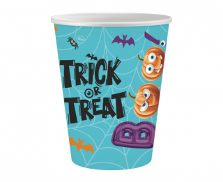 Papierový pohárik Halloween Trick Treat 250ml 6ks