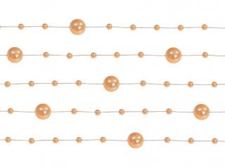 Perleťové girlandy oranžové 130cm 5ks