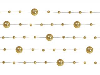 Perleťové girlandy zlaté 130cm 5ks