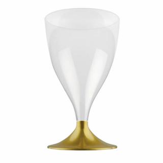 Plastový pohárik na víno zlaté 10ks 200ml