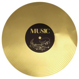 Podložka pod tanier Vinylová platňa zlatá 34cm 6ks