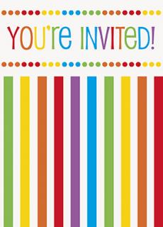 Pozvánky You´re invited Rainbow 8ks