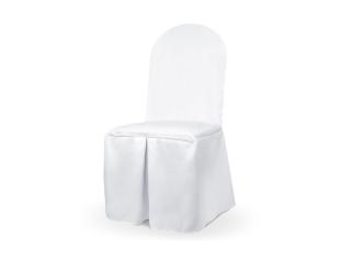 Saténový poťah na svadobnú stoličku biela