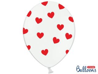 Srdiečkové balóny biele 30cm 6ks