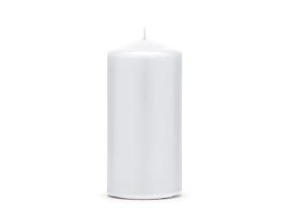 Valcová sviečka biela matná 12x6cm