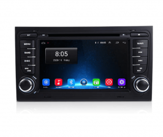 Junsun Autorádio pre AUDI A4 Rádio pre Audi A4 B7 B6 S4 RS4 SEAT Exeo GPS navigácia, mapy, Bluetooth, Handsfree, 2x USB, mikrofón (zabudovaný), MIRROR…