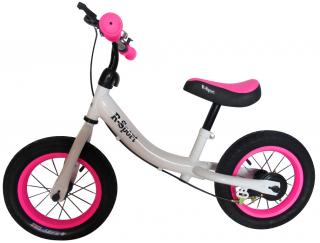 Detské bicyklové odrážadlo R3 Farba vozidla: Ružovo-biela