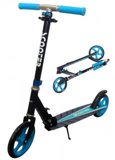R-SPORT Skladacia kolobežka Scooter H4 do 100 kg , gumové kolesá, nastaviteľná výška Farba produktu: modrá
