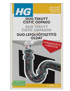 HG duo tekutý čistič odpadov 1l