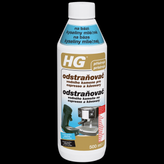 HG odstraňovač vodného kameňa pre espresso a kávovary na báze kyseliny mliečnej 500ml