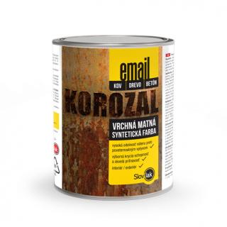 Korozal Email Farba: 1000 Biely, Balenie: 0,75 kg