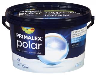 Primalex Polar biely  + od 15 kg balenia darček maliarska sada (valček, mriežka, páska, fólia) Balenie: 4 kg