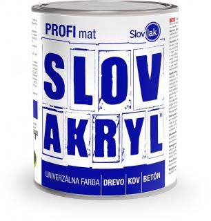 Slovakryl Profi Mat Farba: 0100 Biela, Balenie: 0,75 kg