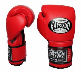 Boxerské rukavice - Katsudo - Profesionál II - červené (Boxerské rukavice - Katsudo - Profesionál II - červené)