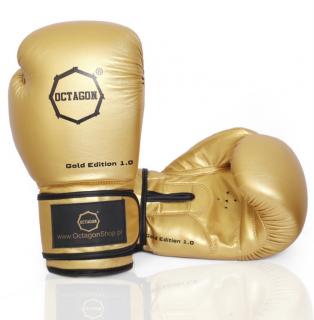 Boxerské rukavice - Octagon - Gold edition 1.0 - zlaté (Boxerské rukavice - Octagon - Gold edition 1.0 - zlaté)