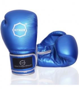 Boxerské rukavice - Octagon - Metallic - modré (Boxerské rukavice - Octagon - Metallic - modré)