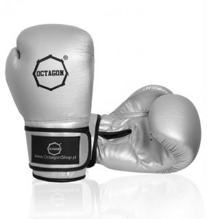 Boxerské rukavice - Octagon - Metallic - strieborné (Boxerské rukavice - Octagon - Metallic - strieborné)
