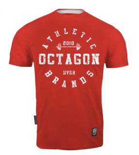 Octagon Tričko - Athletic Brands - Red (Octagon Tričko - Athletic Brands - Červené)