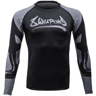 Rashguard - 8 WEAPONS - BIG 8 s dlhým rukávom - čierny/šedý nápis (Rashguard s dlhým Rashguard - 8 WEAPONS - BIG 8 s dlhým rukávom - čierny/šedý nápis rukávom - 8 WEAPONS - BIG 8 - čierny/šedý nápis)