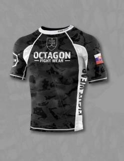 Rashguard Octagon - Slovak Collection 2024 - čierny (Rashguard Octagon - Slovak Collection 2024 - čierny)